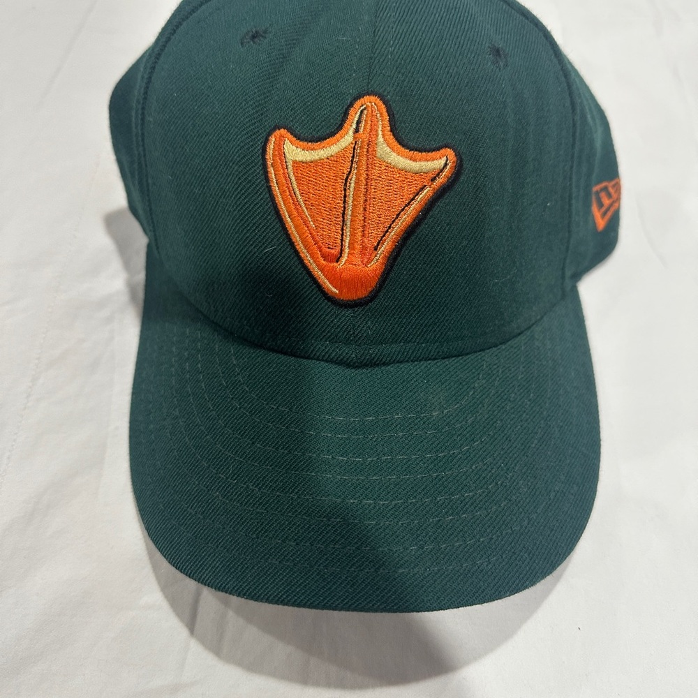 Long Island ducks green Cap with Orange Logo